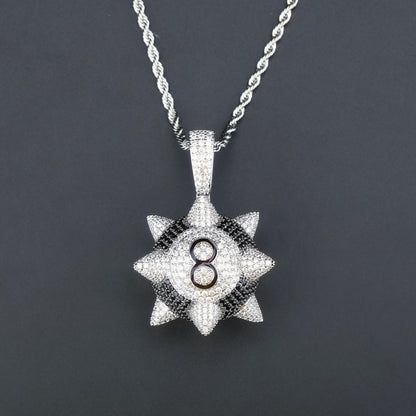 Hip-Hop Style Black Meteor Hammer Pendant Necklace