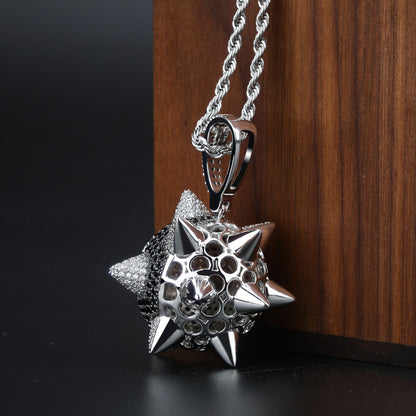 Hip-Hop Style Black Meteor Hammer Pendant Necklace